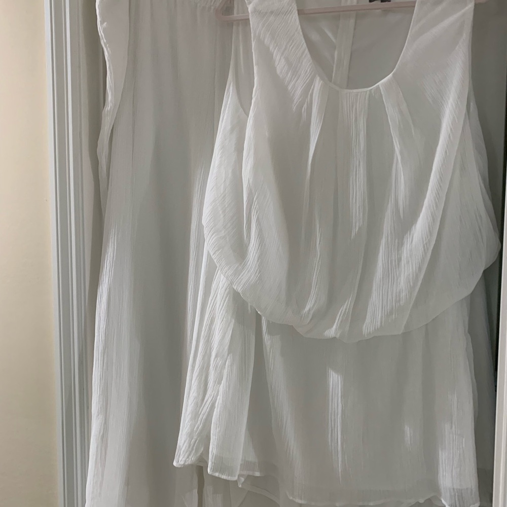 Jessica London White Layered Blouse and pants